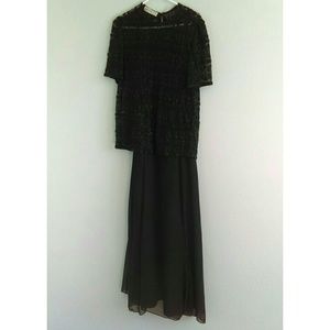 Beaded 2 piece Unique Elegant Dress